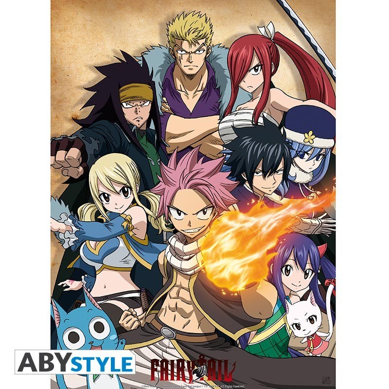 Poster - À plat - Fairy Tail - Groupe