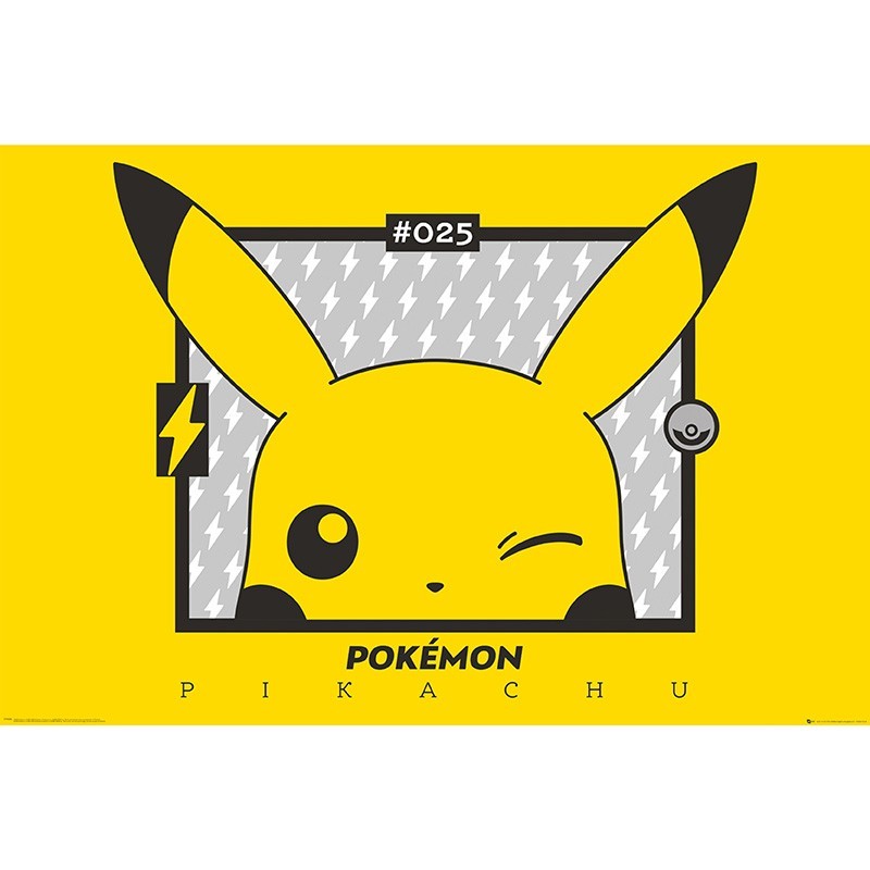 Poster - Roulé et filmé - Pokemon - Pikachu