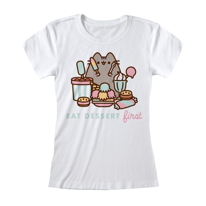 T-shirt - Pusheen the Cat - Eat Dessert first