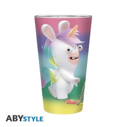 Verre - XXL - Lapin Crétin - Arc en ciel