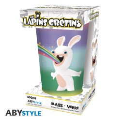 Verre - XXL - Lapin Crétin - Arc en ciel
