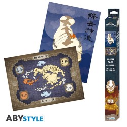 Poster - Pack de 2 - Avatar, Le Dernier Maître de l'Air - Appa & Carte
