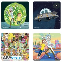 Accessoire Cuisine - Sous-verre - Rick & Morty - Set 4 Emblèmes