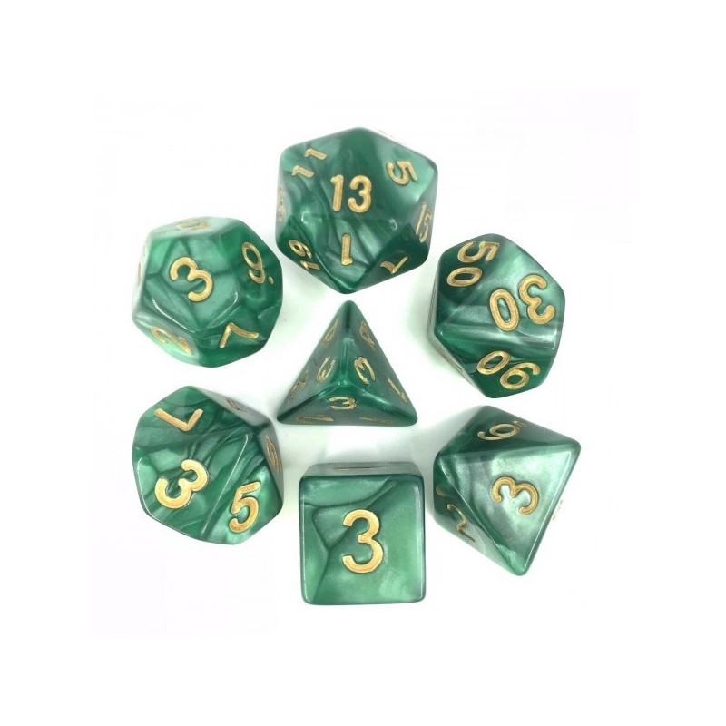 Set de dés - Dés - Vert nacré