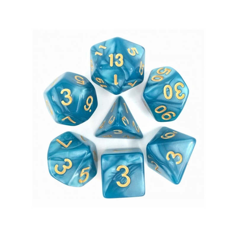 Set de dés - Dés - Bleu nacré