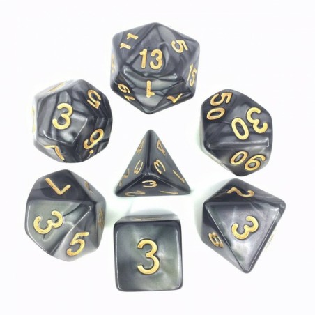 Set de dés - Dés - Noir nacré