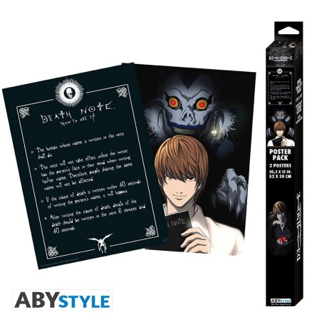 Poster - Pack de 2 - Death Note - Light & Death Note
