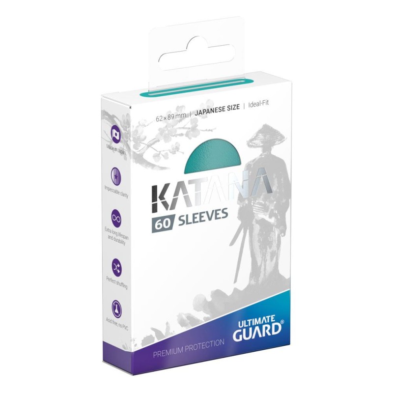 Protège-cartes - Boîte de 60 pièces - Katana - Small - Turquoise