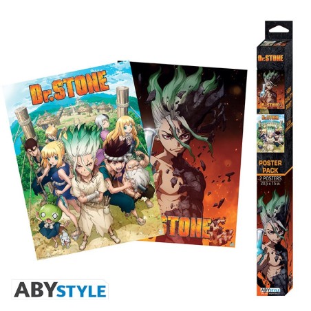 Poster - Pack de 2 - Dr. Stone - Groupe & Artwork