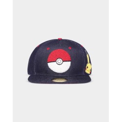 Cap - Snap Back - Pokemon - Pokeball - Denim