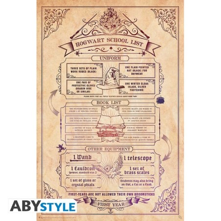 Poster - Rolled and shrink-wrapped - Harry Potter - School List