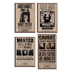 Magnet - Set of 4 - Harry Potter - Wanted