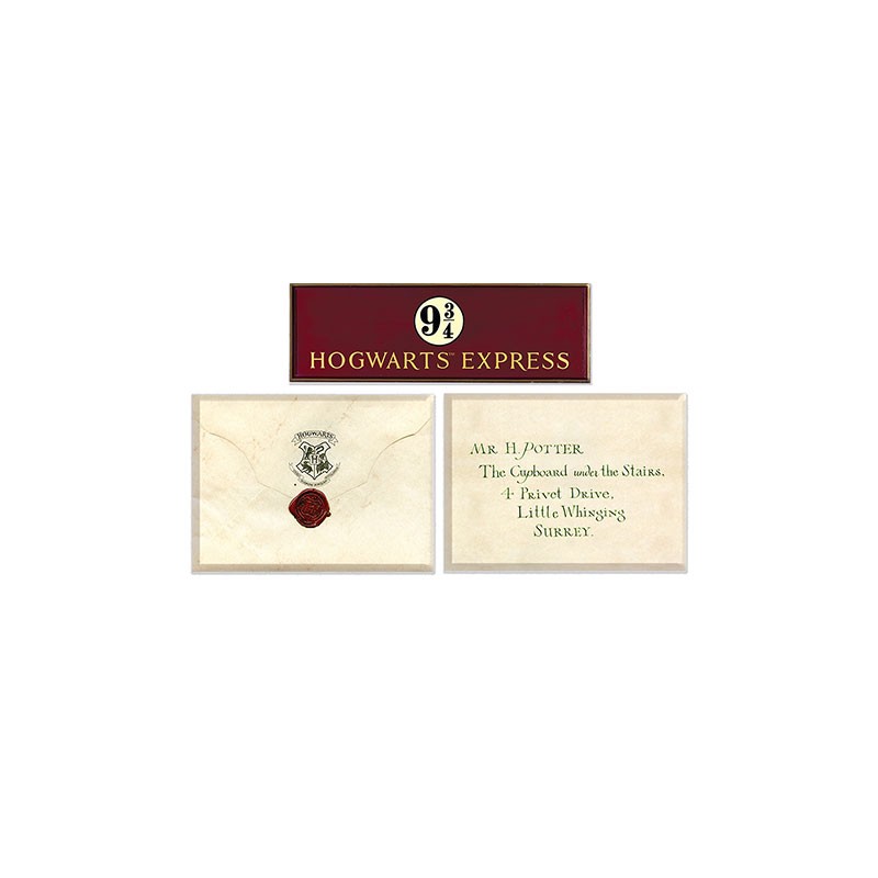 Aimant - Harry Potter - Lettre d'acceptation & Voie 9¾
