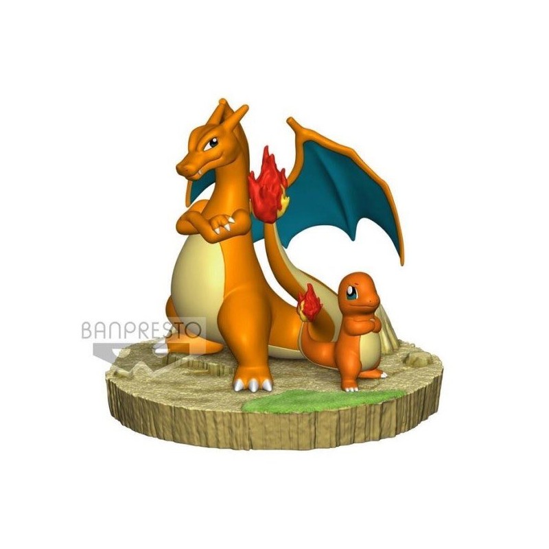 Figurine Statique - Pokemon - Dracaufeu & Salamèche