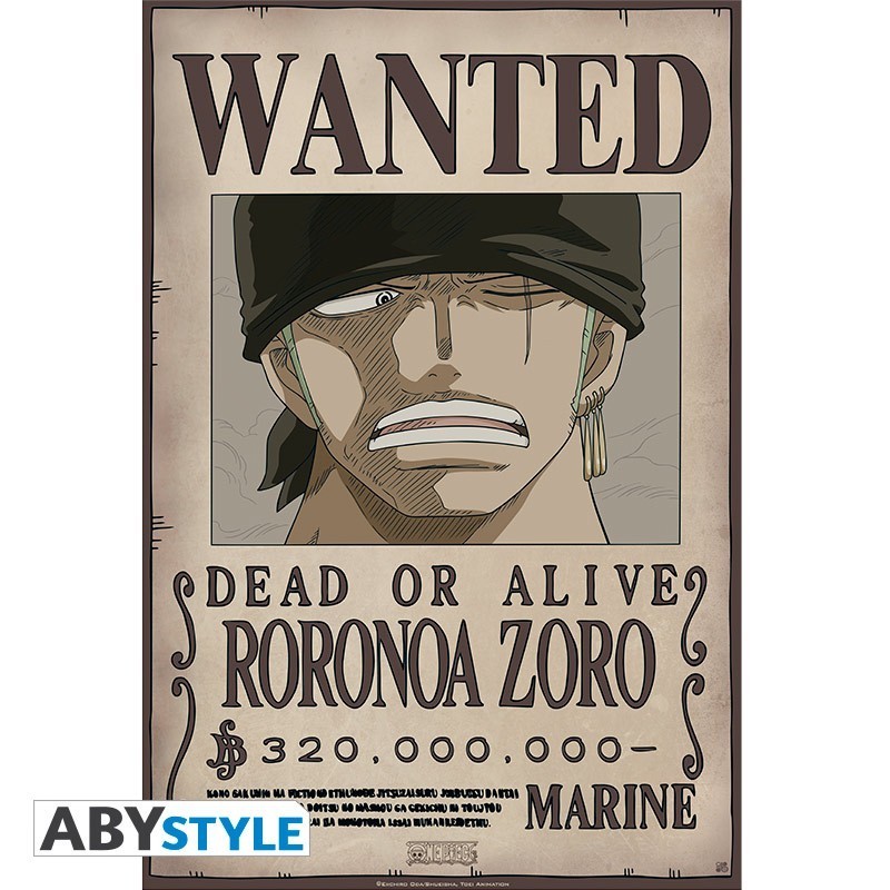 Poster - Roulé et filmé - One Piece - Roronoa Zoro