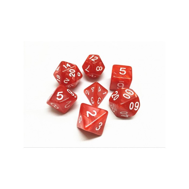 Dice sets - Dices - Pearly red