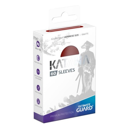 Sleeves - 60 pieces Box - Katana - Small - Red