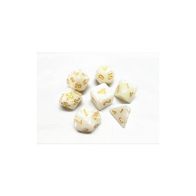Dice sets - Dices - Pearly white