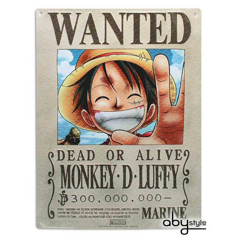 Plaque métallique - One Piece - Monkey D. Luffy