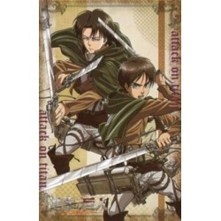 Drapeau - L'Attaque des Titans - Eren & Levi