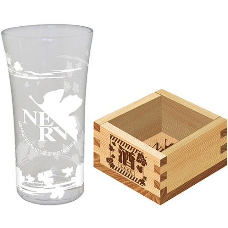Set - Sake - Evangelion - Sake cup & traditional wooden masu