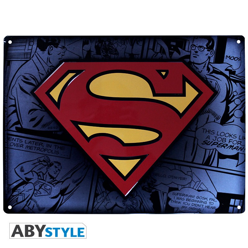 Plaque métallique - Superman - Logo