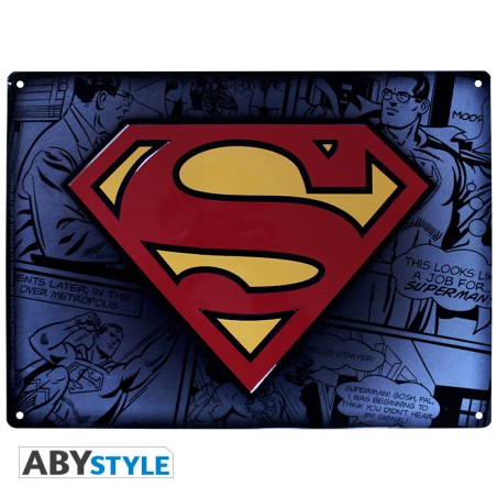 Plaque métallique - Superman - Logo