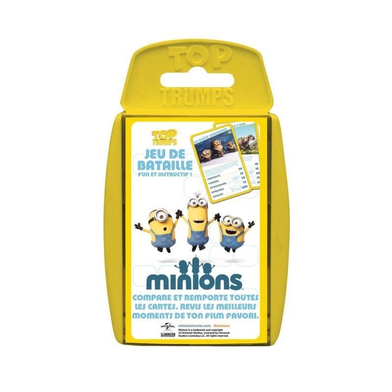 Bataille - Hasard - Pour enfants - Cartes - Minions - Top Trumps