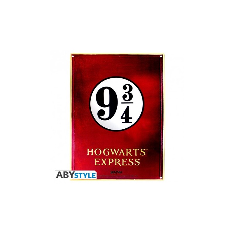 Plaque métallique - Harry Potter - Voie 9¾