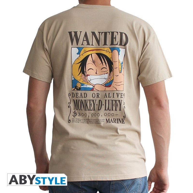 T-shirt - One Piece - Wanted - Monkey D. Luffy