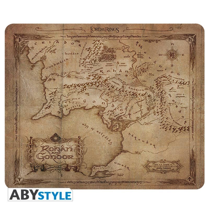 Tapis de souris - Le Seigneur des Anneaux - Carte Rohan&Gondor