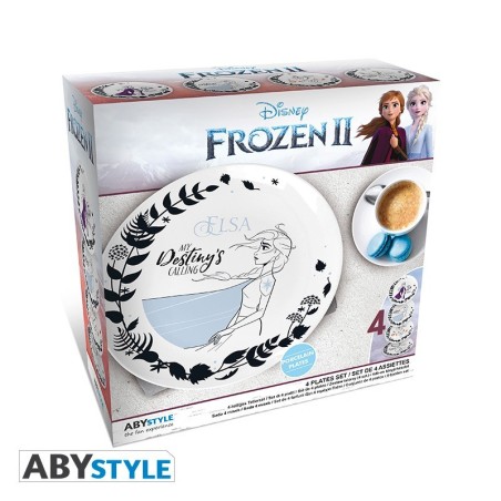 Piatto - Frozen - Set di 4 piatti