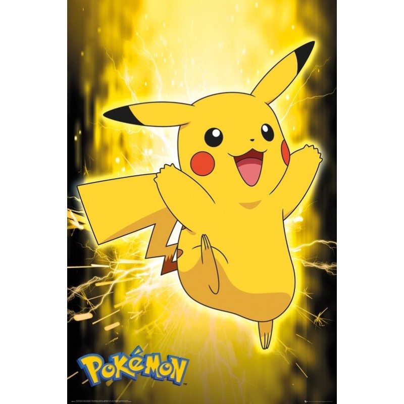 Poster - Roulé et filmé - Pokemon - Pikachu