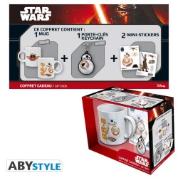 Set - Star Wars - Gift Pack - Mug 320ml + Porte-clés PVC + Sticker - BB-8