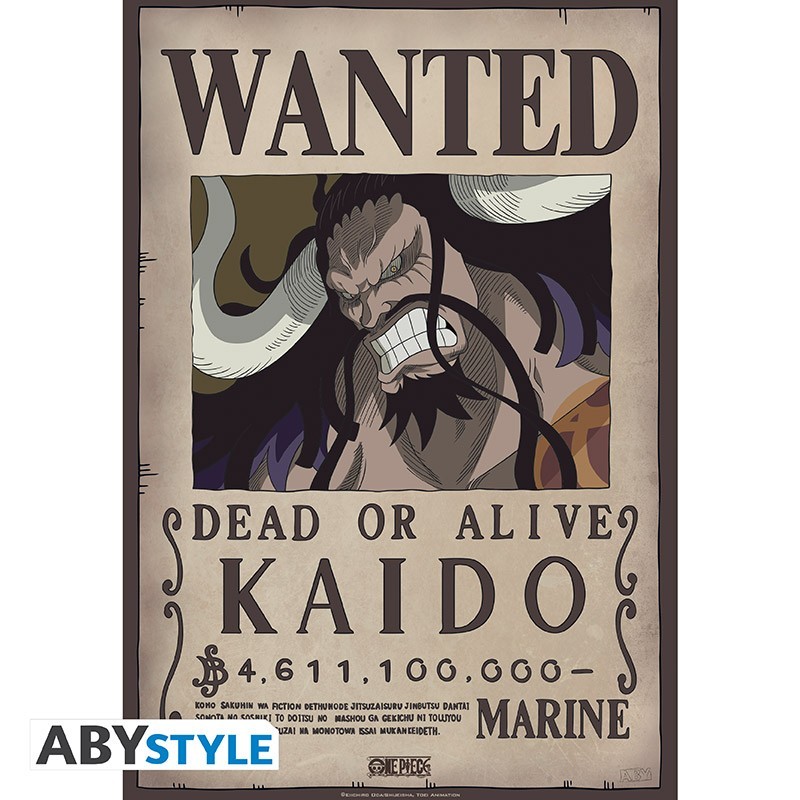 Poster - À plat - One Piece - Wanted - Kaido