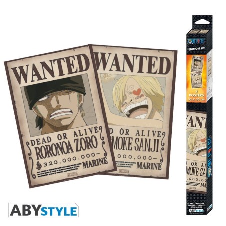 Poster - Pack de 2 - One Piece - Wanted Zoro & Sanji - Sanji Vinsmoke