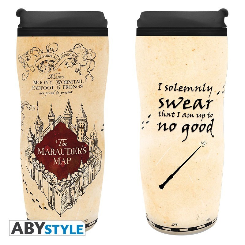 Mug de Voyage - Antidérapant - Harry Potter - Carte du Maraudeur