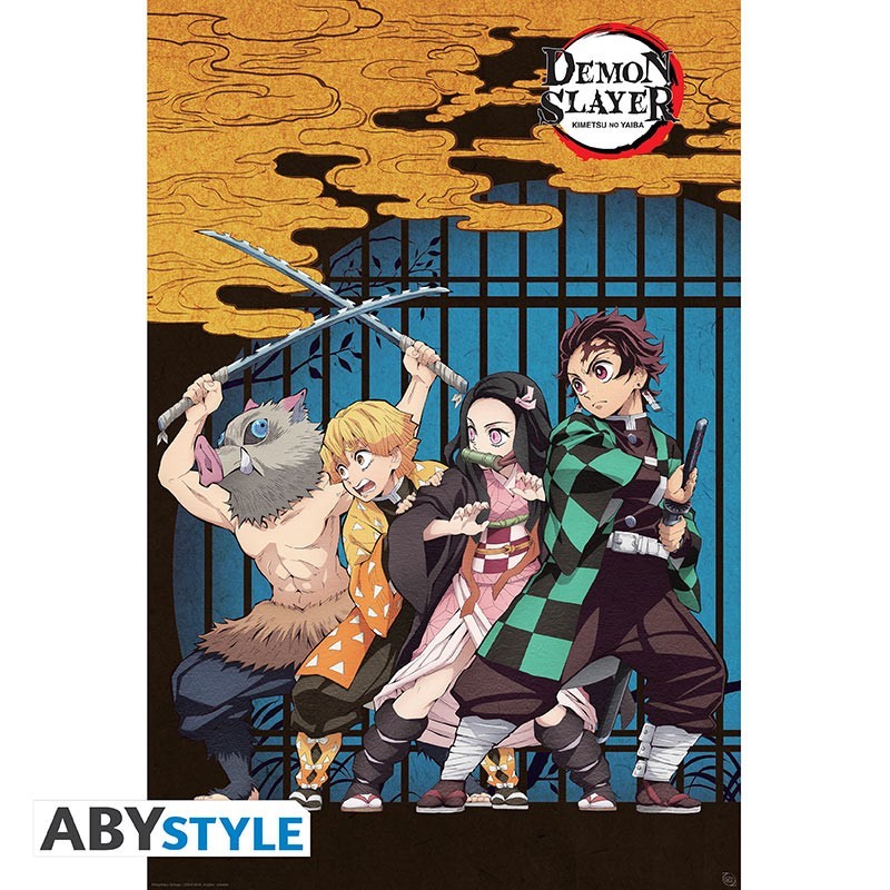 Poster - Roulé et filmé - Demon Slayer - Groupe