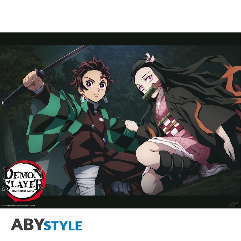 Poster - À plat - Demon Slayer - Tanjiro et Nezuko