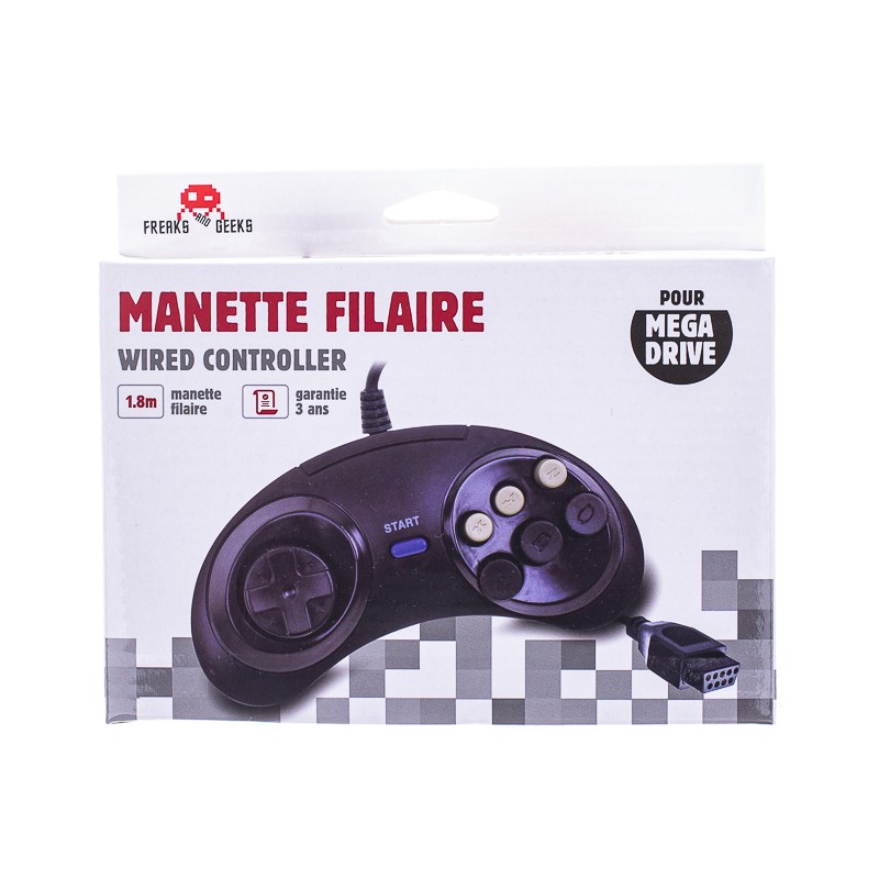 Manette filaire - Megadrive - Sega - 6 boutons