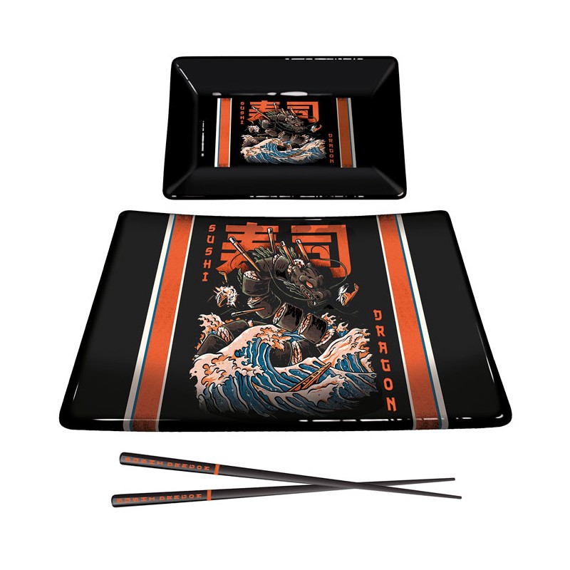 Set - Sushi - Illustrata - Dragon