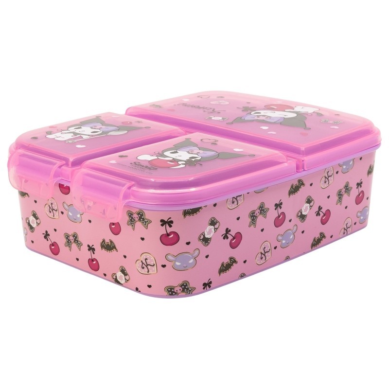 Lunch Box - Multi-compartment - Sanrio - Cherry & Spoon - Kuromi