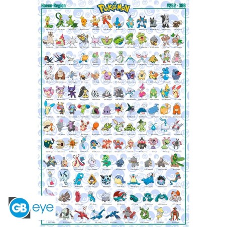 Poster - Rolled and shrink-wrapped - Pokemon - Hoenn Pokedex