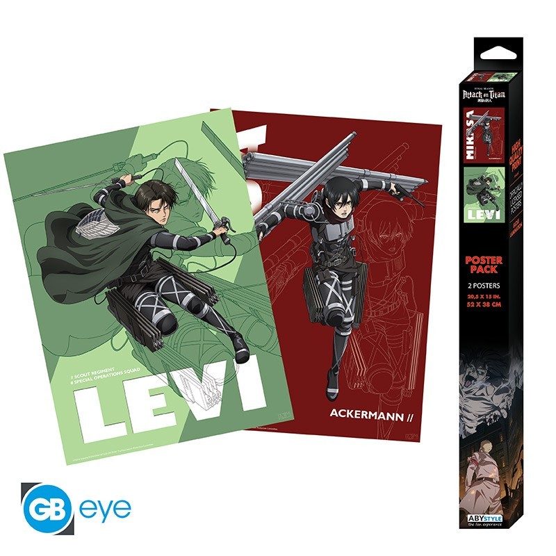 Poster - Pack de 2 - L'Attaque des Titans - Ackermann Set