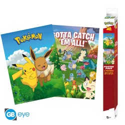 Poster - Pack de 2 - Pokemon - Pikachu & Friends