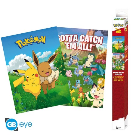 Poster - Pack de 2 - Pokemon - Pikachu & Friends