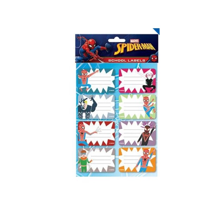 Autocollant - Étiquettes - Spider-Man - Étiquettes scolaires