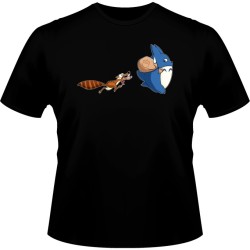 T-shirt - Parody - The Love acorn - Blue Totoro