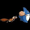 T-shirt - Parody - The Love acorn - Blue Totoro