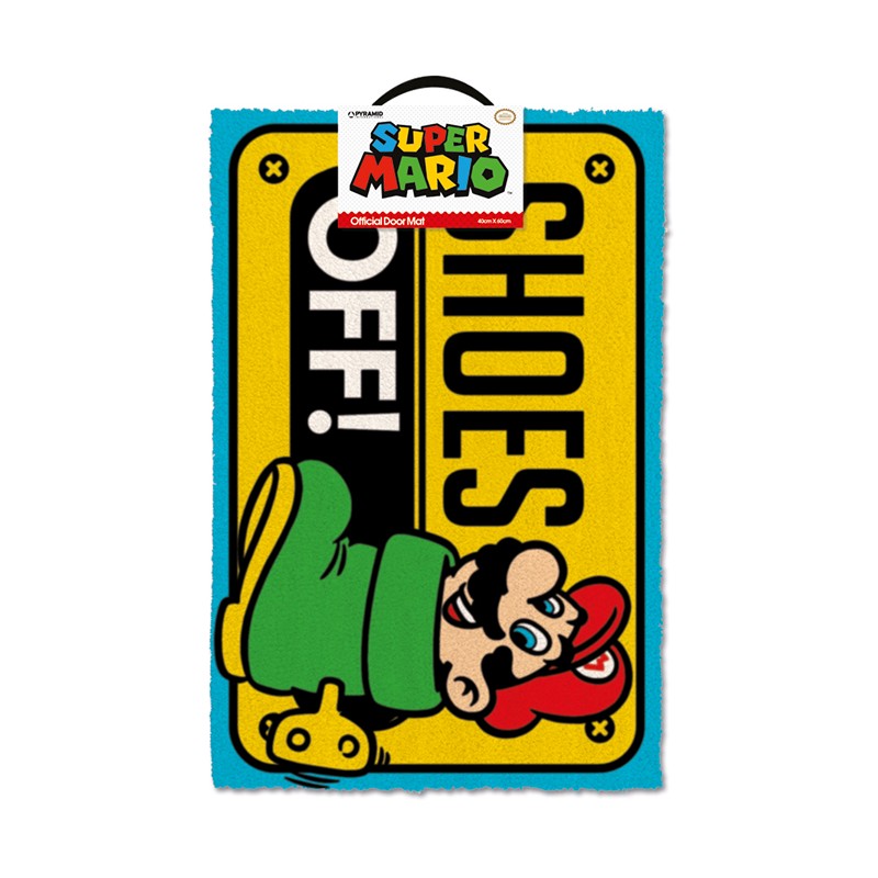 Doormat - Super Mario - Shoes Off Colour